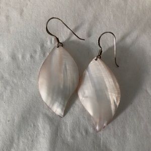 Mother of Pearl leaf earrings